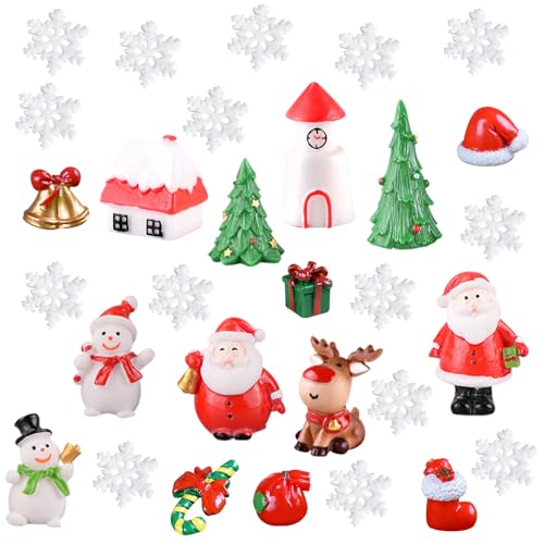 BDSHUNBF 30 Stück Weihnachten Miniatur Ornamente Mini Weihnachten...