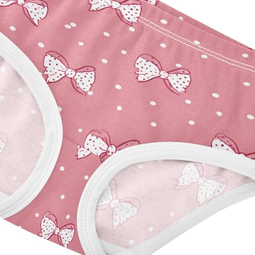 Wusikd Bows Dots Girls' Underwear Cotton Girls Briefs Soft Toddler Underwear 2T4