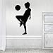 ACEACE Stickers muraux 3D de Football Football Home Decor Decor de la décoration pour Enfants Chambre Sport Play Boy Chambre Fond d'écran (Color : Black, Size : 57X116CM)
