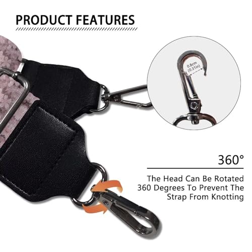 Image of Coldinair Cherry Blossom Purse Straps Replacement Pink Floral Flowers Crossbody Bag Strap Adjustable Wide Guitar Straps for Handbags Luggage Strap
