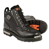 Milwaukee Leather MBM103 Men's Lace-Up Boots with Double Sided Zipper Entry - 15