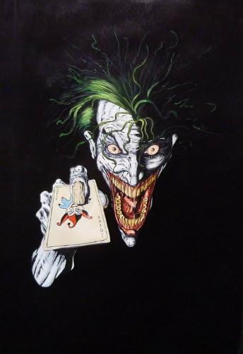 Joker Dark Knight Batman Card Oil Painting 28x16 Hand Painted Piece Of Art Not A Giclee