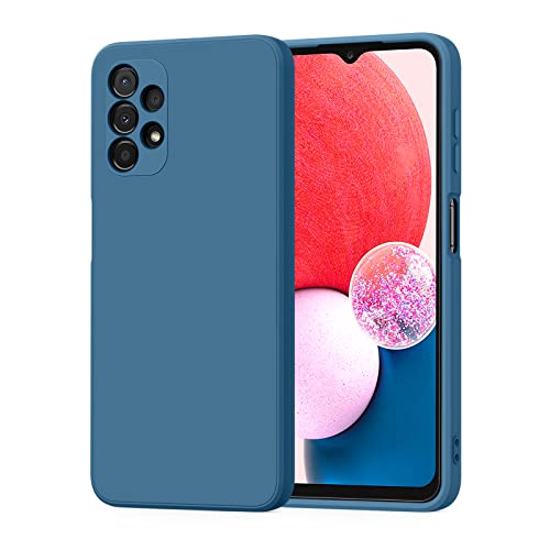 AK Coque pour Samsung Galaxy A13 4G, Coque Samsung A13 Lite, Housse Souple en TPU en Silicone Liquide, Housse en Caoutchouc Antichoc(Navy Blue)