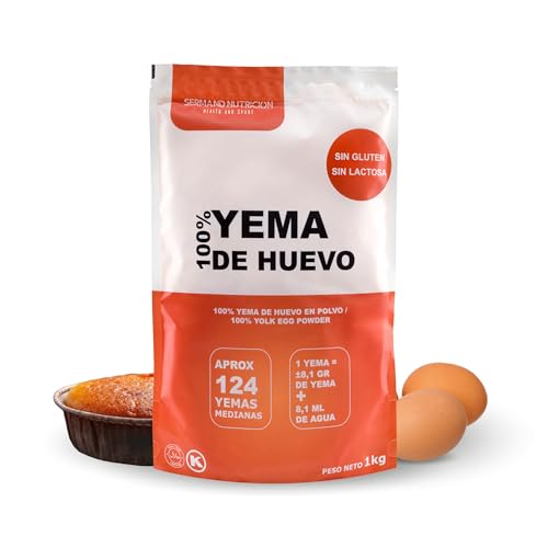 Yema de huevo en polvo Campera | Bolsa de vacío de 1 Kg | Yema de Huevo en Polvo (1kg) | Yemas de Huevos Camperos | Huevos Pasteurizados | Sin Aditivos | Productos Sin Lactosa