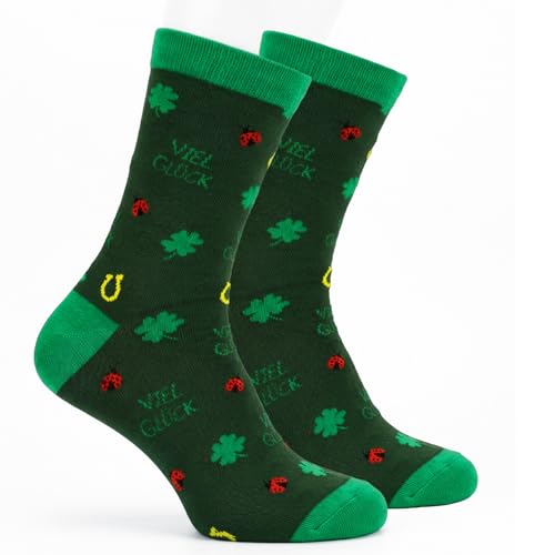 COMOOKA Glückssocken Herren Damen Glücksbringer Prüfung Glück Socken 39-45 Abitur 2026 Abi Abschluss Bachelor Geschenk Viel Glück Geschenke für Junge Sohn Freund