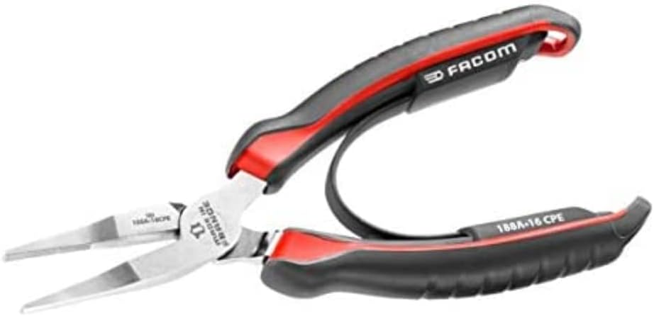 Facom 188A.16CPE Plate Nose Pliers, Red/Black, 160 mm
