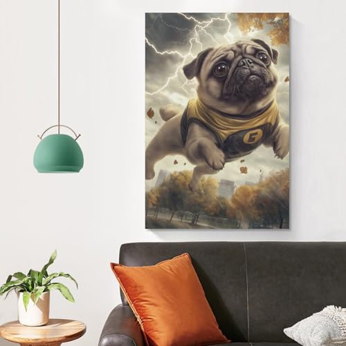 Cuadro en lienzo de carlino 50x75cm para salon y dormitorio 4