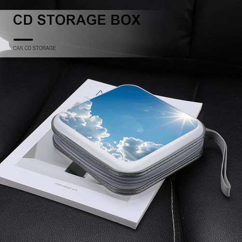Carpeta de almacenamiento Clean Sky con cremalleras resistentes para 40 CD 6