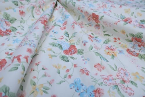 Cotton Floral Fabric by The Yard- 1 Yard 62 Inch Wide Precut Upholstery Pastoral Cute Flower Fabric for Quilting, Sewing, DIY Art Craft, A15 — view 4