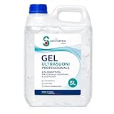 Sanifarma Italia Gel Ultrasuoni Professionale 5 Litri | Gel Ecografia Trasparente ad Alta Conduttività | Per Ecografia, Fisioterapia e Luce Pulsata | Salt Free | Privo di Formaldeide