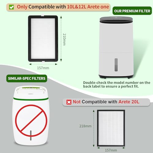 Compatible Replacement Filter – Designed for MeacoDry Arete One 10L & 12L Dehumidifier/Air Purifier (Excludes Meaco 12L 12LE Models) (3) - Image 2