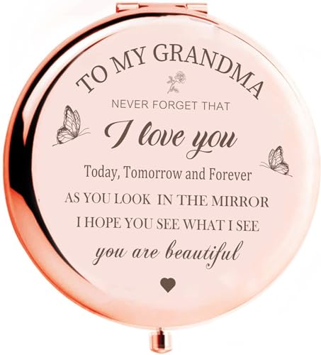 KGKAIMIZL Grandma Gifts, Grandma Gifts from Grandchildren, Grandma Makeup Compact Mirror, Gifts for Grandma, Grandma Birthday Gifts, for Grandma, Nana, Grammy, Grandmother