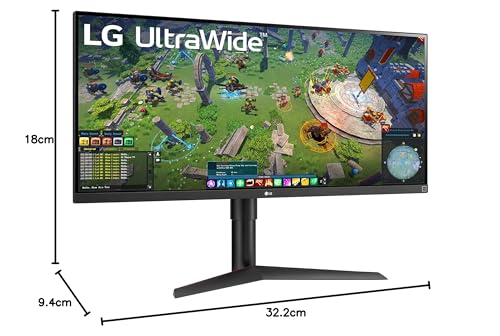 Image of LG 34WP65G-B 34-inch FHD (2560 x 1080) UltraWide Computer Monitor, IPS, VESA DisplayHDR 400, HDR10, 75Hz, AMD FreeSync, HDMI, DisplayPort, USB Type-C, 3-Side Borderless, Tilt /Height Stand, Black