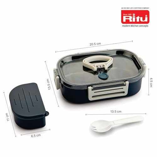 Image of RITU J-434 Robo Lunch Box for School, Office & Travel Use-1200ml
