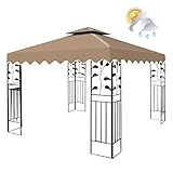 telo gazebo 3x3 Tetto di ricambio per gazebo: la tettoia misura circa 3 x 3 m. Progettato con 2 strati, la copertura per tettoia è impermeabile e a prova di sole, in modo che le tue attività quotidiane siano più facili nei giorni di pioggia o di sole.