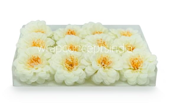 Image of WRAP Concepts Artificial Dahlia Flower Head for Home Decoration and Craft (Ivory)