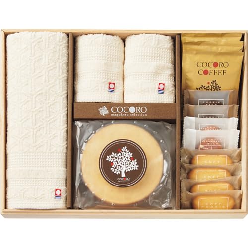 ココロ 今治タオル・バウムクーヘンセット(木箱入)COCO−50S バウムクーヘン 菓子折り 詰め合わせ セット ギフト プレゼント 内祝い お返し 出産 結婚 香典返し お供え 退職 祝い 新生活
