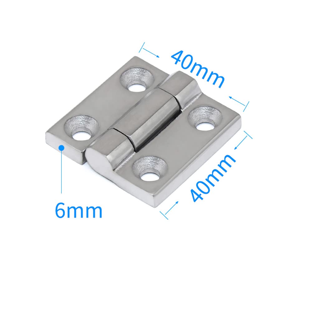 Cerniere Inox 304 Cerniere per Carichi Pesanti Industriale Cerniere Addensate 40X40mm 50X50mm 60X60mm Cardini Quadrate per Macchina Utensile Attrezzatura (4 Pacchi)