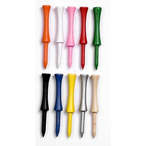 Golf Tees Etc 3 1/4" Step Down Wood Golf Tees/Step Up/Castle/Pack of 100 (Assorted) Cover
