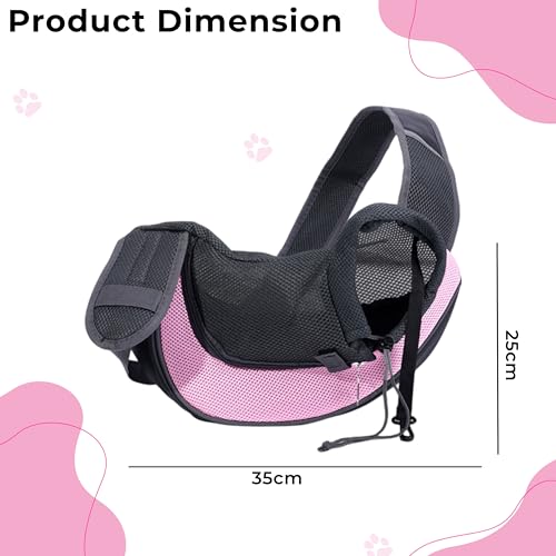 Image of Kraptick Pet Carrier Sling Bag, Dog Sling Bag, Cat Sling Carrier, Sling Bag Carrier for Dogs Cats, Pet Travel Pouch with Single Shoulder Pet Bag (MFP834)
