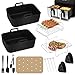 Produktbild NVIYAM Heißluftfritteuse Zubehör, 14tlg Zubehör Airfryer Zubehör für Ninja Foodi AF300EU AF400EU 7.6L-9.5L und meisten Dual Zone Air Fryer, Dual Heißluftfritteuse Zubehör, BPA-frei