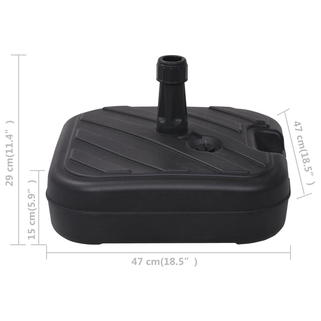 VidaXL Base per Ombrellone a Forma di Ventaglio 4 pz Nero | Leroy Merlin