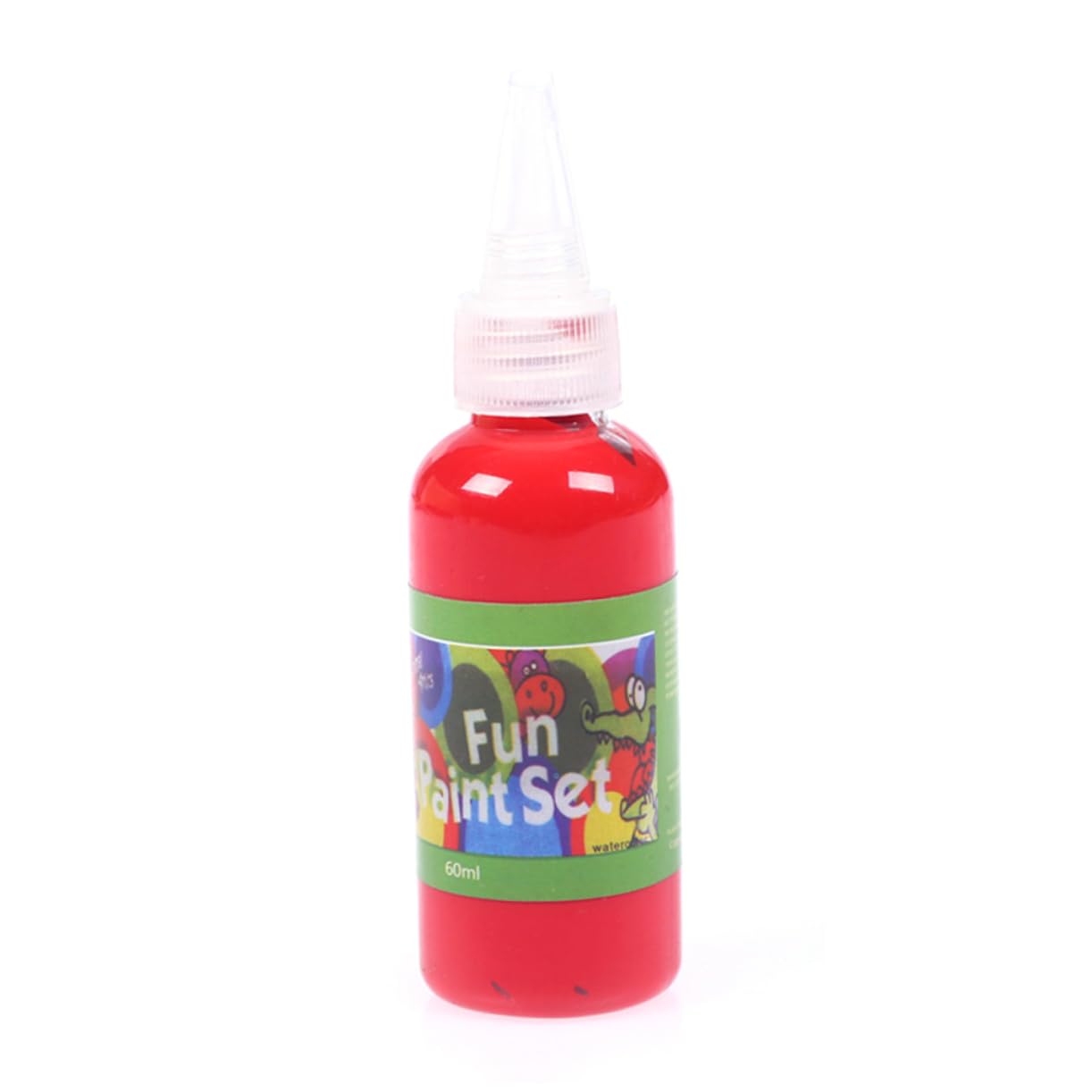 NUOBESTY 12 Colores 60ml Conjunto De Pintura De Kit De Manualidades Boquilla Para Dibujar y Pintar Dedos