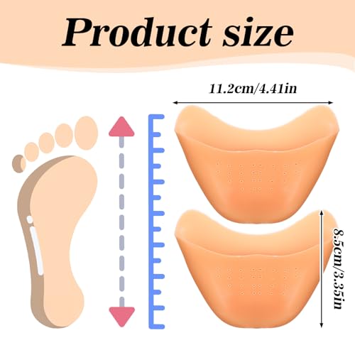 Toe Pads for Pointe Shoes, Silicone Ballet Dance Toe Pads with Breathable Hole Soft Gel Toes Cover Protectors High Heels Toes Caps for Women Girls Dancers