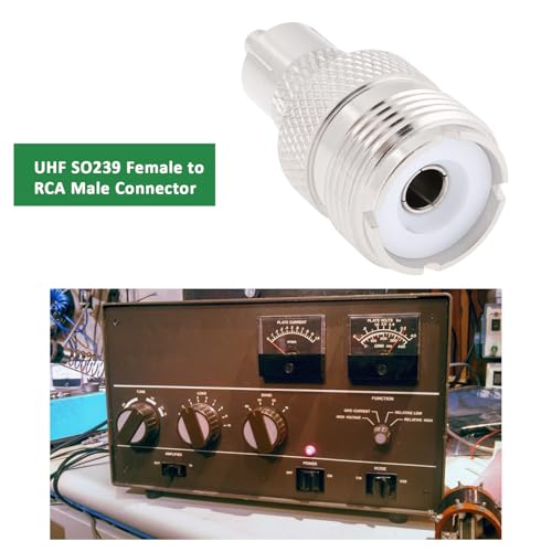 OTOTEC Adaptador Coaxial UHF SO239 Hembra a RCA Macho 2Pcs miniatura 3
