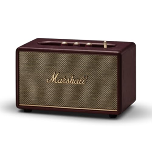 Image of Marshall Acton III Wired Connectivity Stereo Home Speakers with Bluetooth 5.2 & RCA or 3.5mm Input - Burgundy