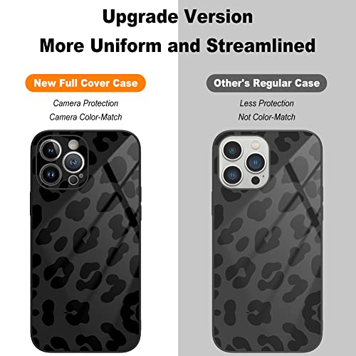 Marphe Leopard Case Designed For Iphone 13 Pro For Women Black Leopard Cheetah Print Hard Pc Back Shockproof Full Camera Protective Cute Phone Cover For Iphone 13 Pro 6.1 Inch #TOP2