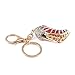Yosoo Lady Gift Rhinestone Stiletto High Heel Shoe Crystal Blue Enamel Keychain Multicolor Enamel Keychain Gold