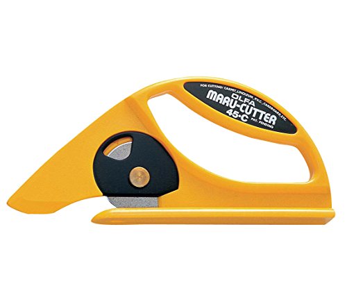 Olfa 45-C - Cúter Especial Para Moquetas, con Cuchilla Circular de 45 mm, Amarillo
