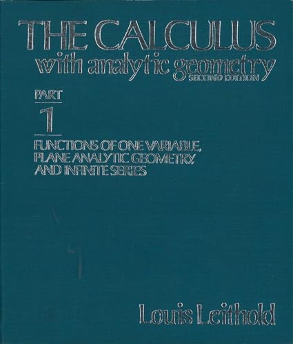 The calculus, with analytic geometry Part 1 0060439521 Book Cover