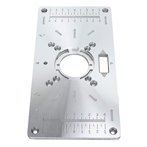 CHICIRIS Tavola Router di Alluminio Inserisci Piastra Durevole per Foro Centrale in Legno Bestino Inserto Multifunzionale per Noioso e Fresatrice, Materiale in Lega di Alluminio, per L'elaborazione