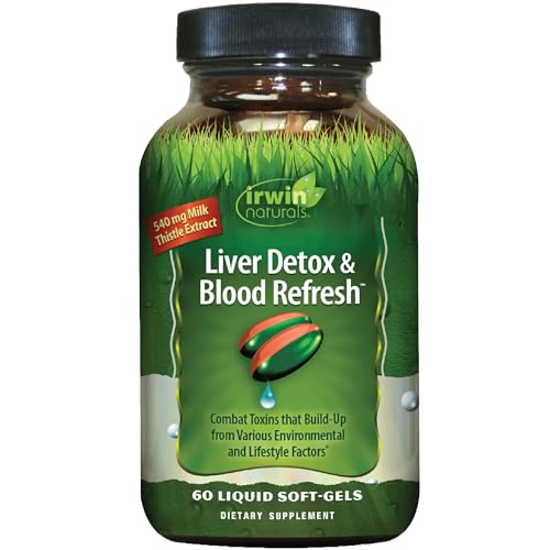 Irwin Naturals Liver Detox & Blood Refresh — Herbal Whole-Body Cleanse, 60 Liquid Soft-Gels