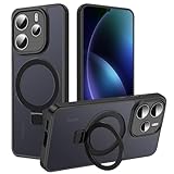 Yutwo Kompatibel mit Xiaomi Redmi Note 14 4G (EU) Hülle Ultradünne Schutzhülle mit Seidenhaptik, Cover mit Magnetischer Laderinghalter, Fingerabdruck-Resistent für Redmi Note 14 4G (EU), Schwarz