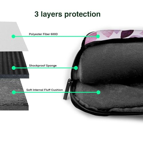 Maletín impermeable para laptop 14 pulgadas patrón hojas miniatura 5