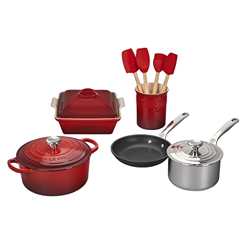 Le Creuset Mixed Material Cookware Set, 12pc., Cerise
