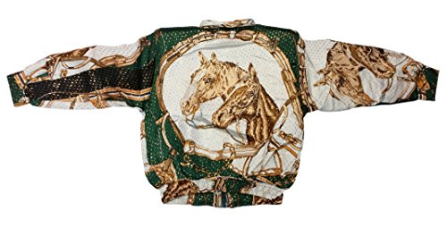 Kid's Silk Printed Bomber Jacket, Lightweight, Zippered Closure, Vintage2