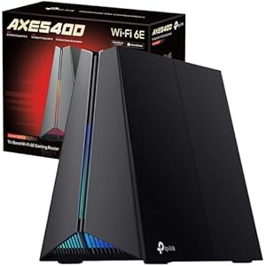 TP-Link Archer GXE75 Tri-Band WiFi 6E Gaming Router, AXE5400Mbps Ultra Fast Speed, 2.5G WAN Port, WiFi Router With 6 GHz Band, Dedicated Gaming Panel, Easy-Mesh Compatible, VPN Server,HomeSh