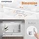 APONUO LED Spiegelleuchte mit Schalter, 18W 80cm 1800LM 3000K-6000K Dimmbare Badezimmerspiegelleuchte mit Fernbedienung Edelstahl Schminkbeleuchtung IP44 800mm Wandleuchte Bilderleuchte