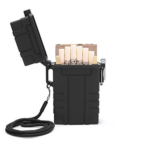 Yusud Cigarette Holder For Weed, Waterproof Cigarette Case With Lighter, Smell Proof Joint Holder, Blunt Case, Preroll Container Accessories, Airtight Cigarette Pack For 20Pcs King Size #TOP6