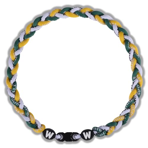 Image of Willtok Premium 18inch Baseball Necklace w /Nylon Tri-Braided Rope Tornado Design