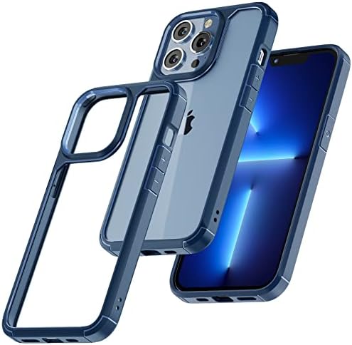 TAURI 5 in 1 Defender Designed for iPhone 13 Pro Max Case, 1 phone case + 2 Screen Protector + 2 Camera Protector [Military Grade Protection] Anti-Yellowing Shockproof Protective Slim Cover - Clear