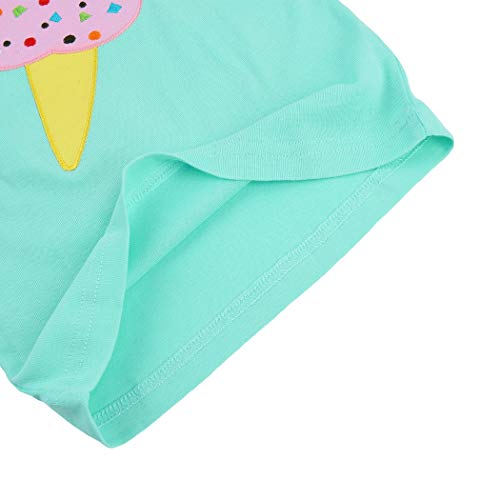 Popshion Baby Girl Pajamas Short Sleeve Toddler Girls Summer Short Sets Cotton Sleepwear Size 2 to 10 Years4