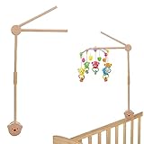 Nizirioo Soporte MóVil Para Cuna De Madera Soporte MóVil para Cuna De Madera Windpsiel Caja De MúSica MóVil Cuna para Bebé Soporte MóVil Bastidor Varilla Cama Corralito Cambiador Campanas