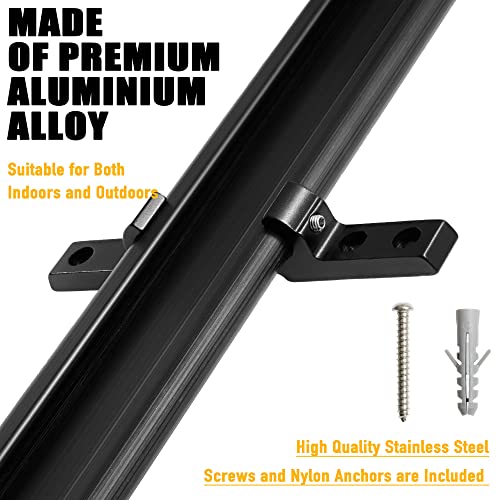 Cyclingdeal Bike Wall Rack - 5 Bikes - Adjustable Rustproof Aluminum Indoor/Outdoor Garage/Home Bicycle Storage Mount Vertical Secure Cycling Hook Hanger - For Road Or Mountain Bicycles #TOP5