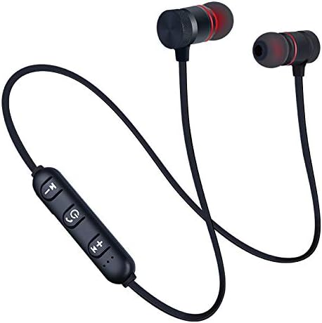 Real 10 Wireless Bluetooth Earphones compatible with HTC Desire X Neckband Earphone Bluetooth 5.0 Wireless Headphones with Hi-Fi Stereo Sound, Good Playtime, Lightweight Ergonomic Neckband, Sweat-Resistant Magnetic Earbuds, Extra Deep Bass Hands-Free Call/Music, Sports Earbuds, Sweatproof, HD Immersive Audio, IPX5 Sweat and Water Resistanc, Voice Assistant & Mic - (Black)