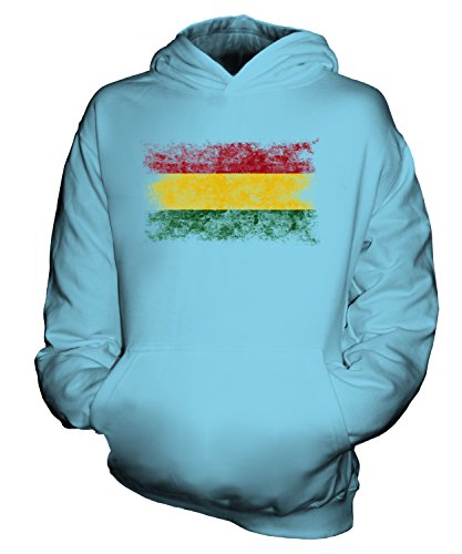 Sweat à capuche Bolivie imprimé drapeau effet vintage pour enfant